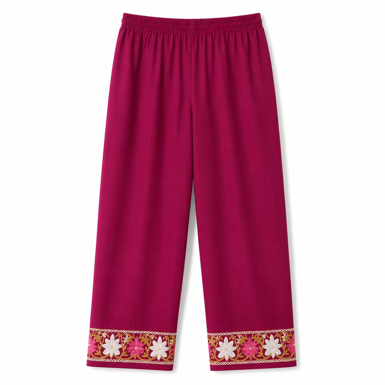 Kashmir Aari cotton Co-Ord Set | Plum